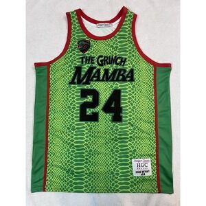 Headgear Classics #24 Kobe Bryant The Grinch Mamba Basketball Jersey Men Large